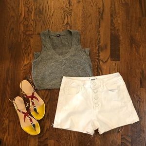 Paige White Denim Shorts